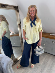 Lemon Embroidered Floral Top Jasmine