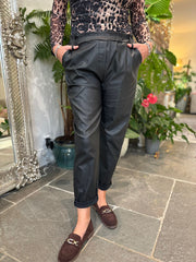 Black Coated Trousers Sasha
