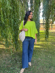 Lime Reverse Seam Round Neck Diana