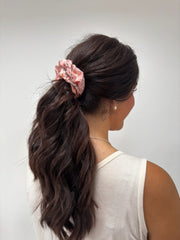 Pink Floral Scrunchie