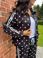 Black Polka Dot Tracksuit Darla