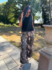 Black Leopard Stripe Trousers Jordan