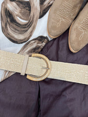 Stone Weave Chain Buckle Belt