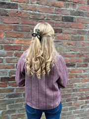 Wine Double Breasted Coat Leanne