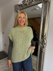 Mint Popcorn Knit Amanda