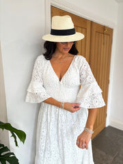 White Luxury Elegant Lace Dress Athena