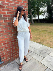 White Two Stripe Co-Ord Nikki