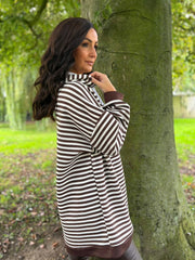 Chocolate Striped Hoodie Eleanor