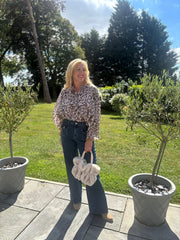 Mocha Leopard Print Blouse Gina