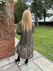 Green Pattern Stripe Shimmer Cardigan Freya