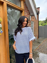 White Striped Top Justine