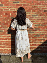 Gold Embroidered Shirt Dress Aspen
