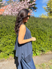Navy Multi Hole Trim Vest Terri