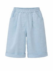 Blue Relaxed Summer Shorts
