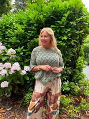 Sage Abstract Pattern Knit Tori