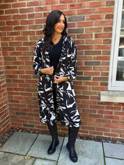 Monochrome Longline Hooded Shirt Brooklyn