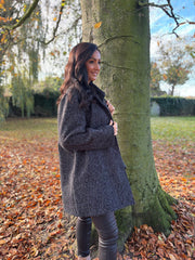 Charcoal Brushed Wool Coat Bridget
