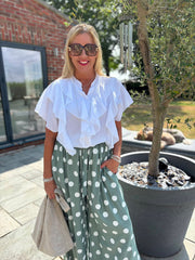 Sage Polka Dot Trousers Reagan