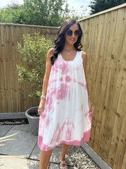 Rose Tie Dye Dress Krystal