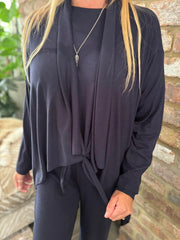 Navy Waterfall Cardi Juliet