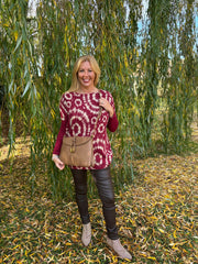 Wine Tie Dye Knit Skylar