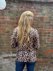 Mocha Leopard Super Soft Round Neck