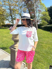 Pink Leopard Pocket Detail Shorts Co-Ord June