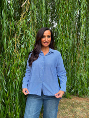 Denim Pinstripe Shirt Becca