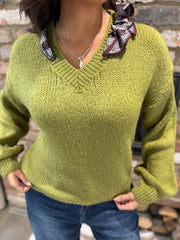 OIive Scarf Accent Jumper Amanda