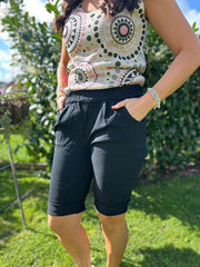 Black Relaxed Summer Shorts