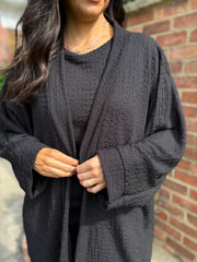 Black Textured Corrina Jacket