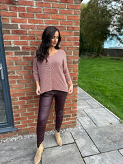Rust Gold Lurex Knit Top Jenna