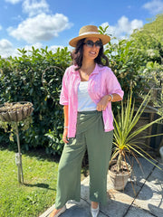 Pink Lace Detail Blouse Hattie