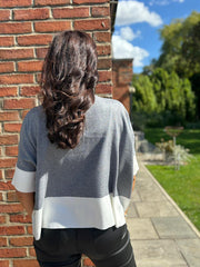 Charcoal Applique Floral Knit Tanya