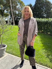 Mocha Hooded Jacket Ocean