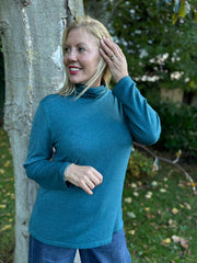 Teal Soft Roll Neck Top Kimmy