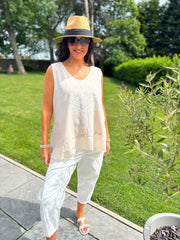 Stone Embellished Tree Of life Vest Top Olivia