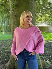 Pink Knitted Wrap Jumper Nell