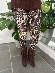 Stone Mixed Animal Leggings
