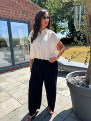Stone Bubble Hem Striped Shirt Emma