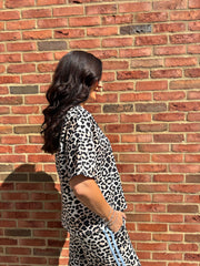 Blue Leopard Sweat Top Martha