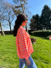 Orange Striped Sweatshirt Michaela