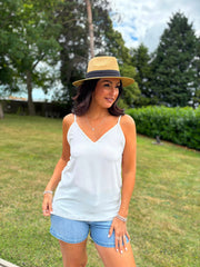 White Essential Textured Vest Nicole