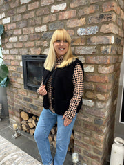 Black Sherpa Gilet Kiera