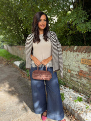Stone Fringed Knit Vest Amara