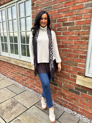 Chocolate Lace Mesh Hem Slip Rhianna