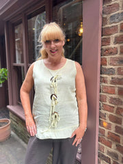 Lemon Button Detail Vest Top Veronica