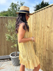 Mustard Striped Dress Trinity