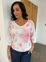 Pink Flower Knit Reya