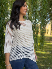 Stone Asymmetric Loose Knit Melody